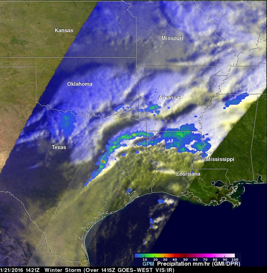 NASA sees gulf coast severe weather from developing winter storm