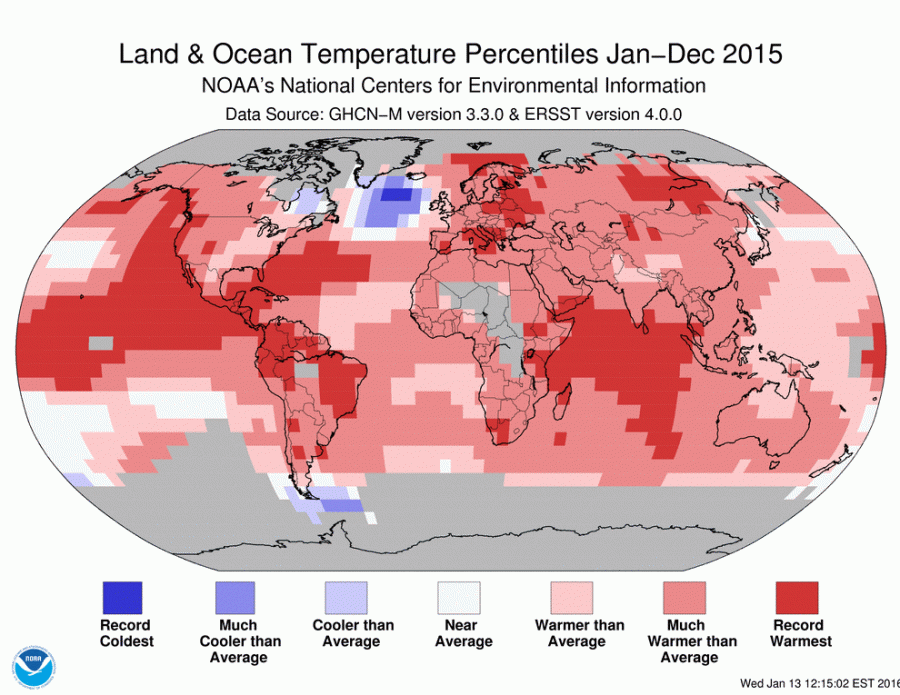 NOAA, NASA: 2015 was hottest on Earth by a wide margin