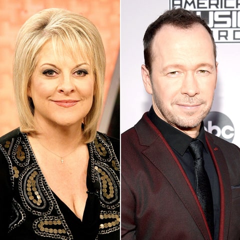 Nancy Grace and Donnie Wahlberg     Lou Rocco  ABC via Getty Images Kevin Mazur  AMA2014/WireImage