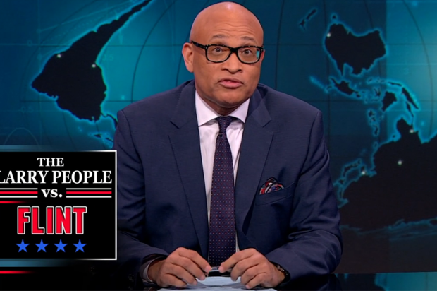 'This is what small government looks like: Larry Wilmore slams the budget cuts that led to the Flint Michigan water poisoning scandal