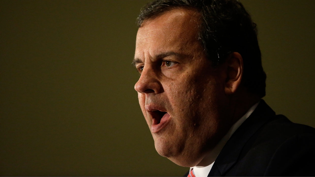 New Jersey Gov. Chris Christie speaks at the Northeast Republican Leadership Conference in Philadelphia Friday