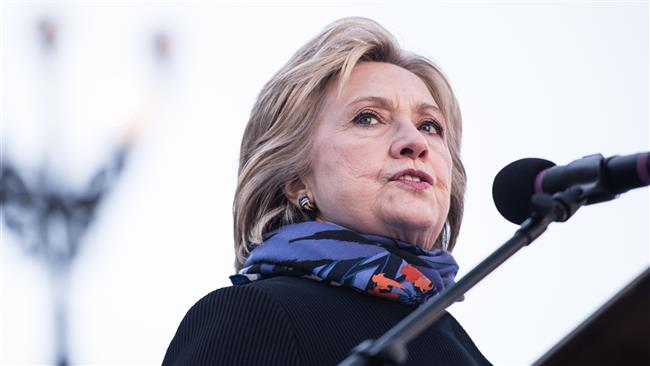 US Democratic presidential candidate Hillary Clinton speaks to the crowd during the King Day at the Dome rally at the S.C. State House