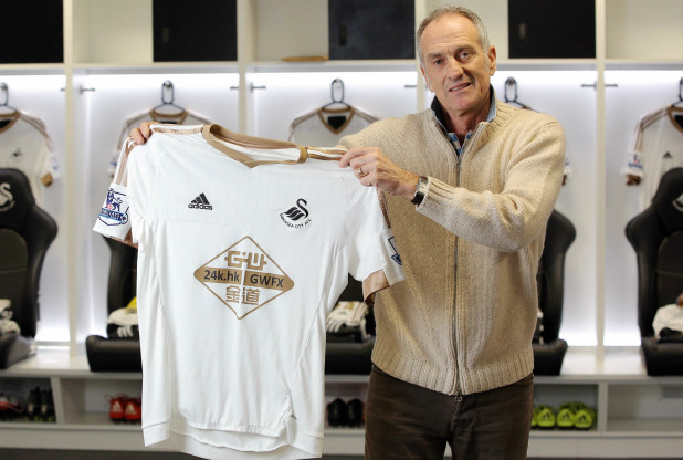 New Swansea head coach Francesco Guidolin watched from the stand as they beat Watford 1-0 at the Liberty Stadium