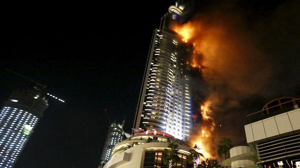 Fire Breaks Out in Dubai Skyscraper Near the Burj Khalifa