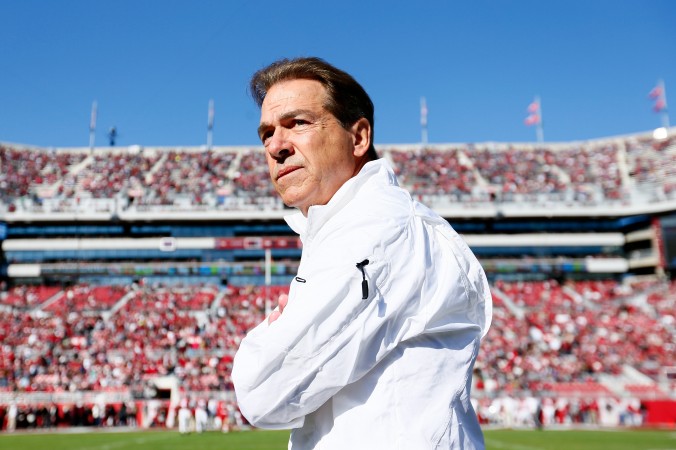 Nick Saban has won four titles in nine seasons with the Alabama Crimson Tide