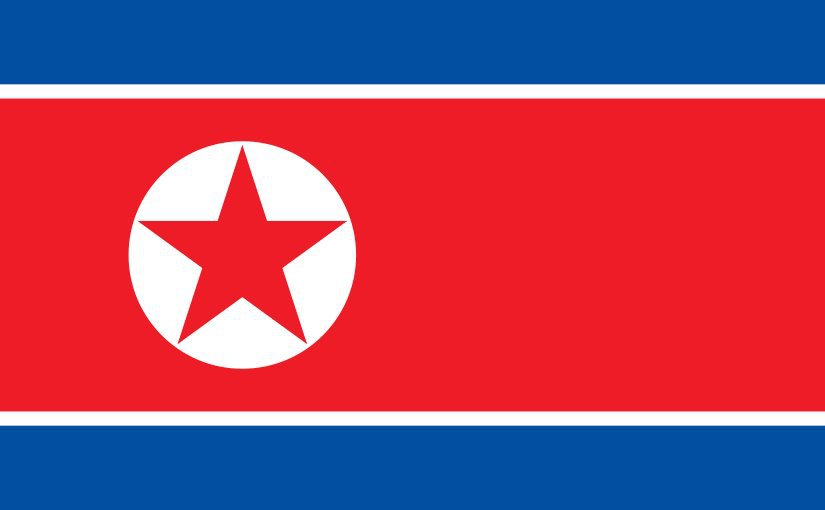 North Korea's flag. Source Wikipedia Commons