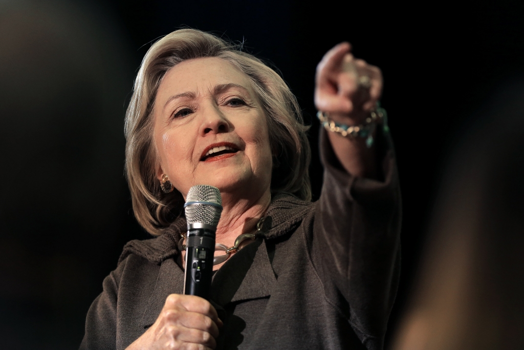 Democratic presidential candidate Hillary Clinton takes a question during a town hall-style campaign event on Sunday Jan. 3 2016 in Derry N.H. | Steven Senne  AP