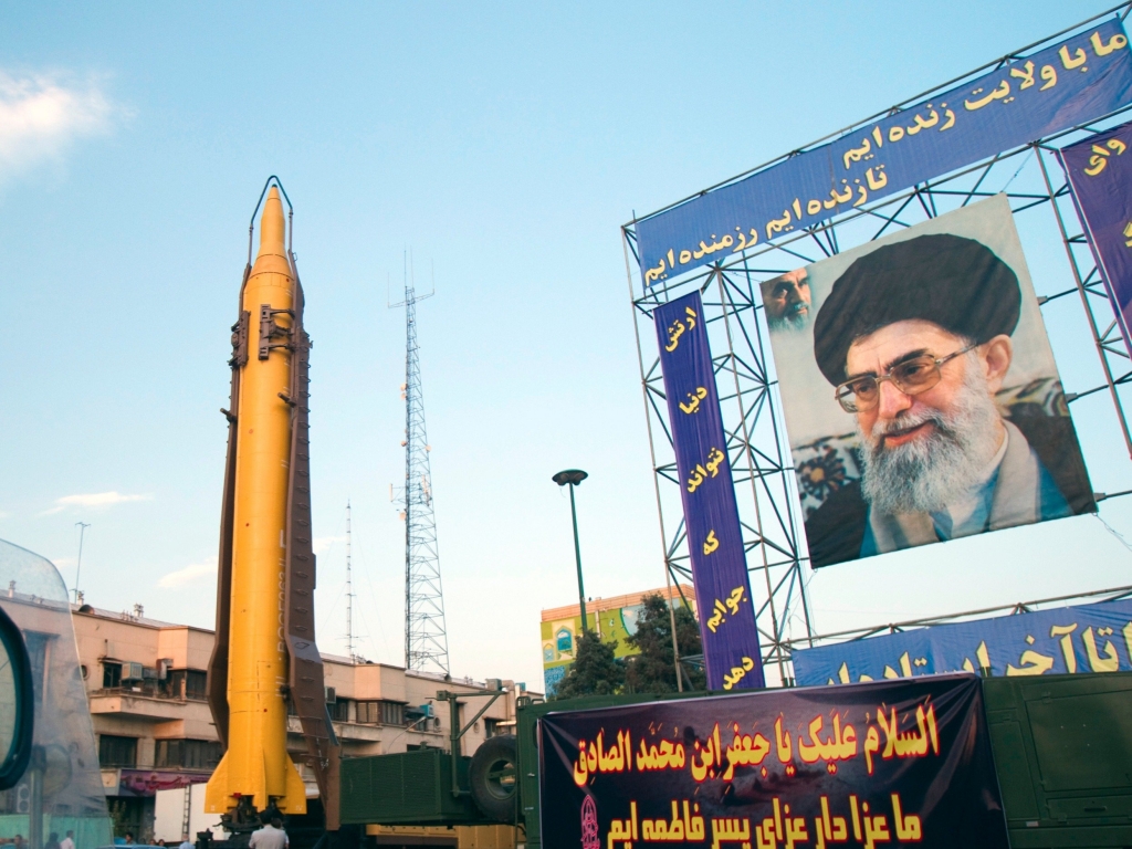 Baharestan square iran missile khameini khomeini Ayatollah Ali Khamenei