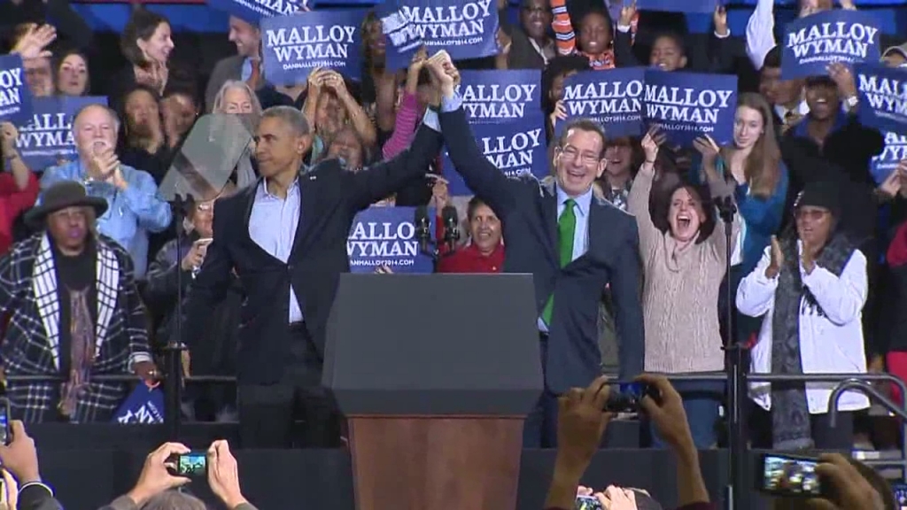 Malloy Obama rally