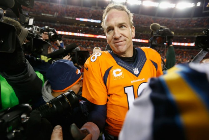 Peyton Manning celebrates return to field and Broncos victory over the Chargers Jan 3 2016