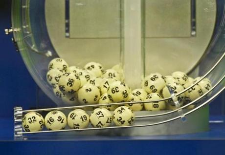 The winning Powerball numbers were shown Saturday after being drawn in Tallahassee Fla