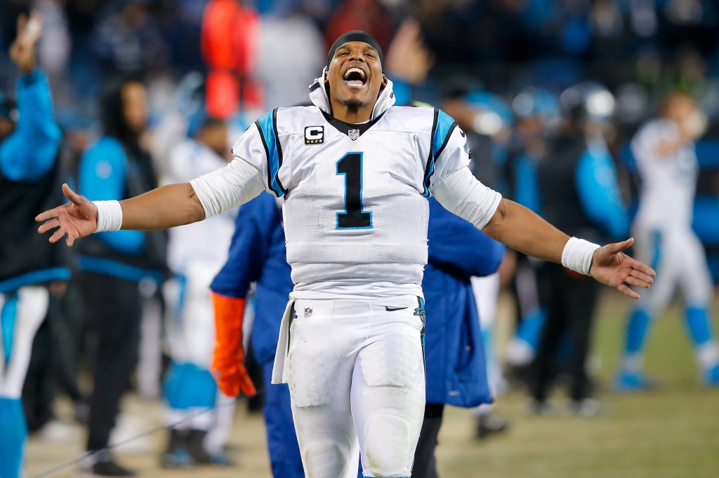 WATCH: Panthers quarterback Cam Newton doing a little Odell Beckham Jr. in his warmup