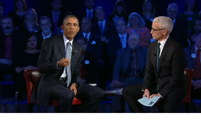 President Barack Obama with Anderson Cooper