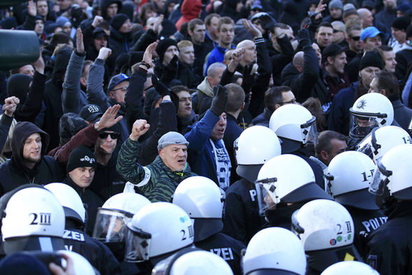 There were confrontations between police and protestors today