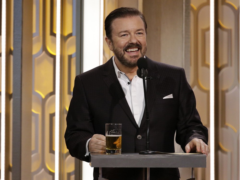 Ricky Gervais hosts the 73rd Annual Golden Globe Awards at the Beverly Hilton Hotel in Beverly Hills Calif. on Jan. 10 2016