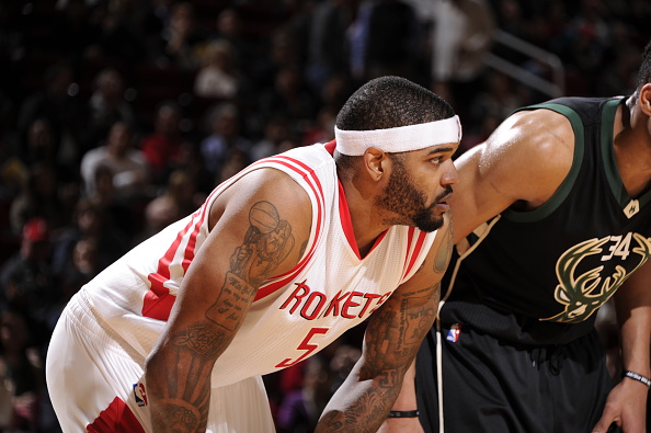 HOUSTON TX- JANUARY 22 Josh Smith #5 of the Houston Rockets during the game against the Milwaukee Bucks