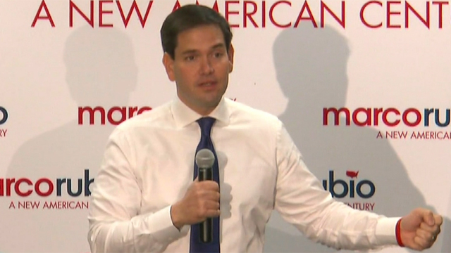 Republican White House hopeful Marco Rubio says that anger alone isn