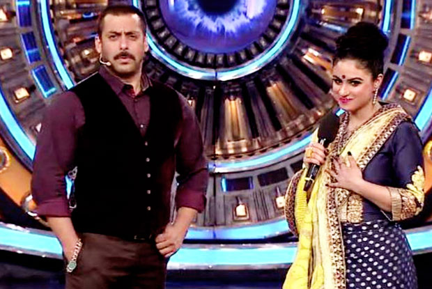 Salman Khan and Priya Malik in a still from'Bigg Boss 9