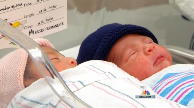 San Diego Twins Born in Different Years