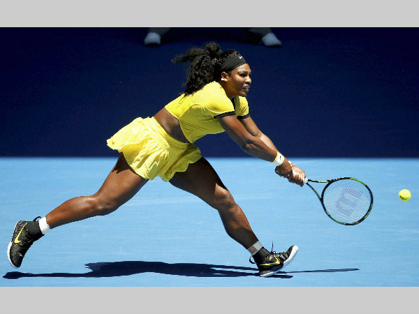 Serena Williams in action at this year's Australian Open