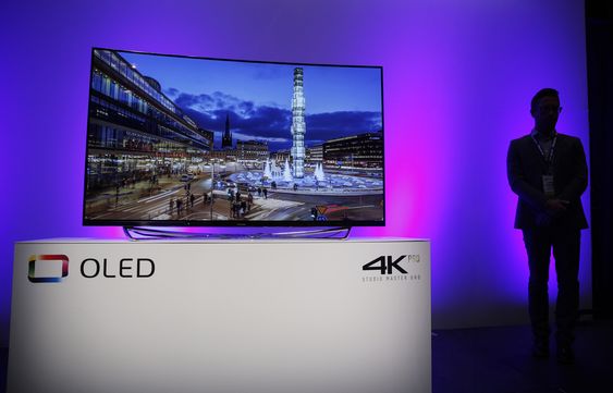 4K Pro Studio Master UHD television is on display during a Panasonic news conference at CES Press Day at CES International Tuesday Jan. 5 2016 in Las Vegas