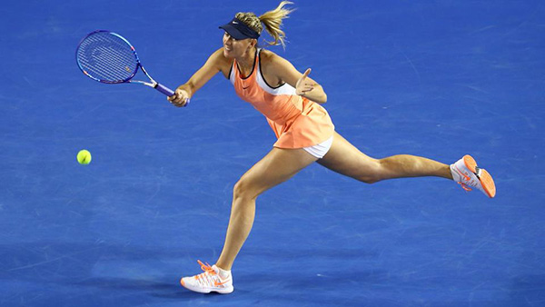 Sharapova rolls past Sasnovich 6-2,6-1