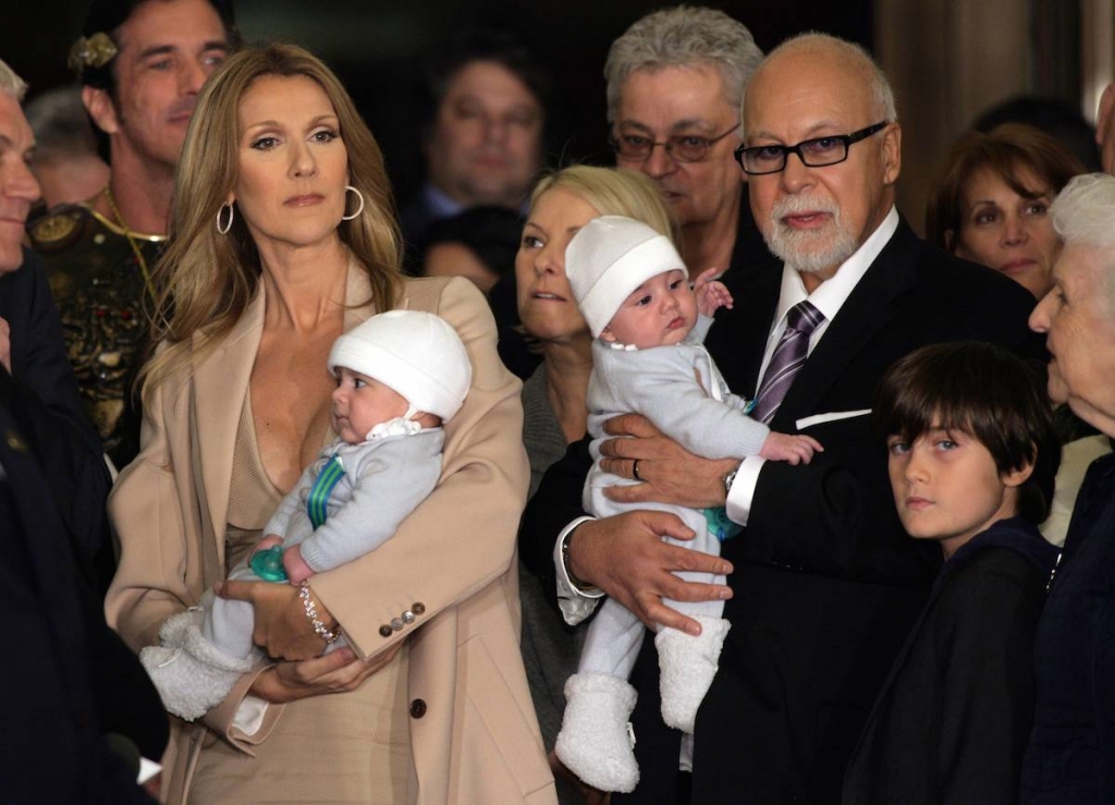 Celine Dion arrives at Caesars Palace with her husband and sons in Las Vegas Nevada in this file