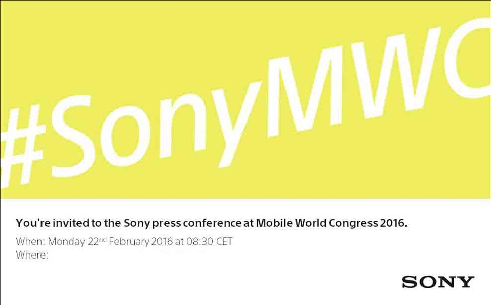 Sony		Sony MWC 2016 press invites issued little hint at what to expect	
			Facebook	Twitter	Pintrest	Linked In	Google+	Mail	
	Comment