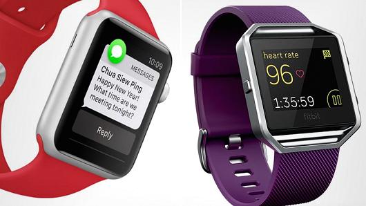 Apple Watch Sport and the Fitbit Blaze