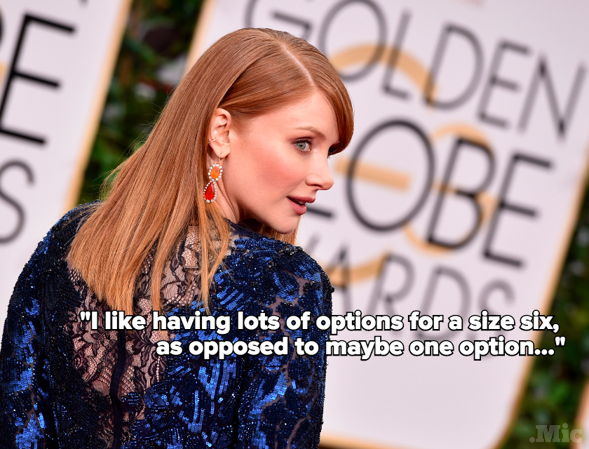 Bryce Dallas Howard Gets Real on the Red Carpet About Buying a Size 6 Dress