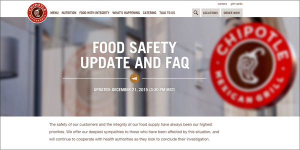 Chipotle food safety update