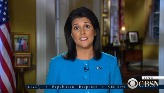 South Carolina Governor Nikki Haley gives GOP response