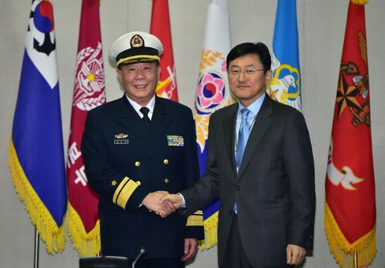 South Korea China defence officials discuss