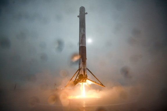 SpaceX rocket landing goes wrong again as Falcon 9 tips and explodes