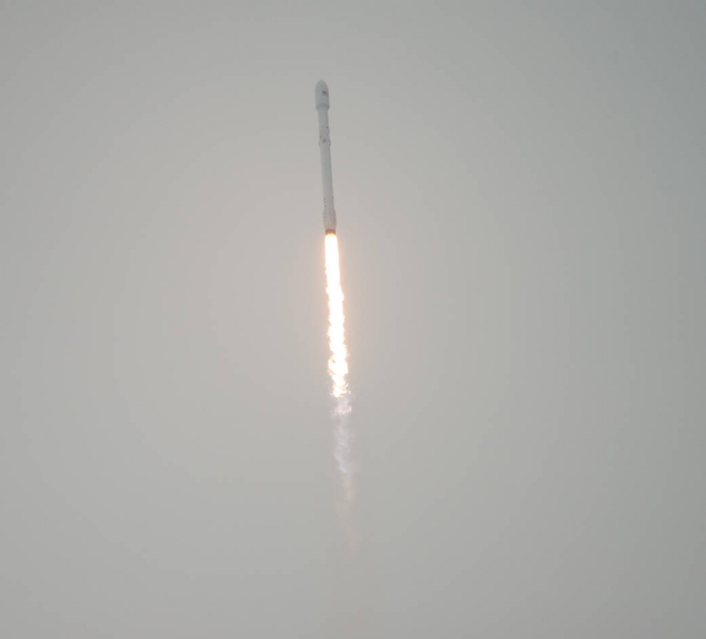 The SpaceX Falcon 9 rocket is seen as it launches from Vandenberg Air Force Base Space Launch Complex 4 East with the Jason-3 spacecraft onboard, Sunday Jan. 17 2016 Vandenberg Air Force Base California. Jason-3 an international mission led by the