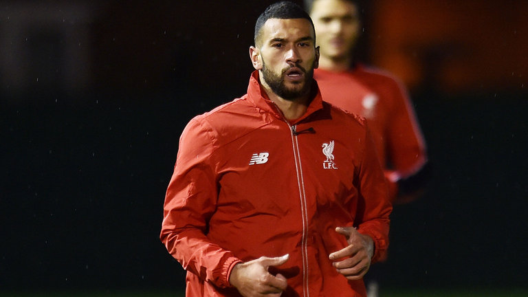 Steven Caulker in action during a training session at Melwood on Tuesday