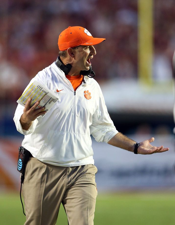 Streeter Lecka 
 

 
They don’t come any looser than Clemson coach Dabo Swinney