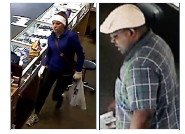 Surveillance video shows two suspects during bank robberies across the US