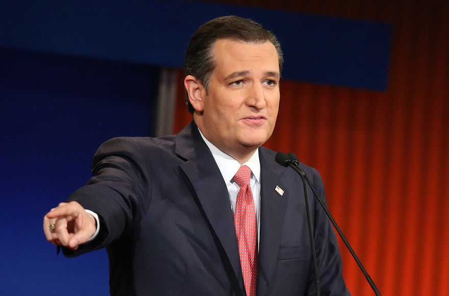 Republican presidential candidate Sen. Ted Cruz participating in the Fox Business Network Republican presidential debate at the North Charleston Coliseum and Performing Arts Center in South Carolina Jan. 14 2016