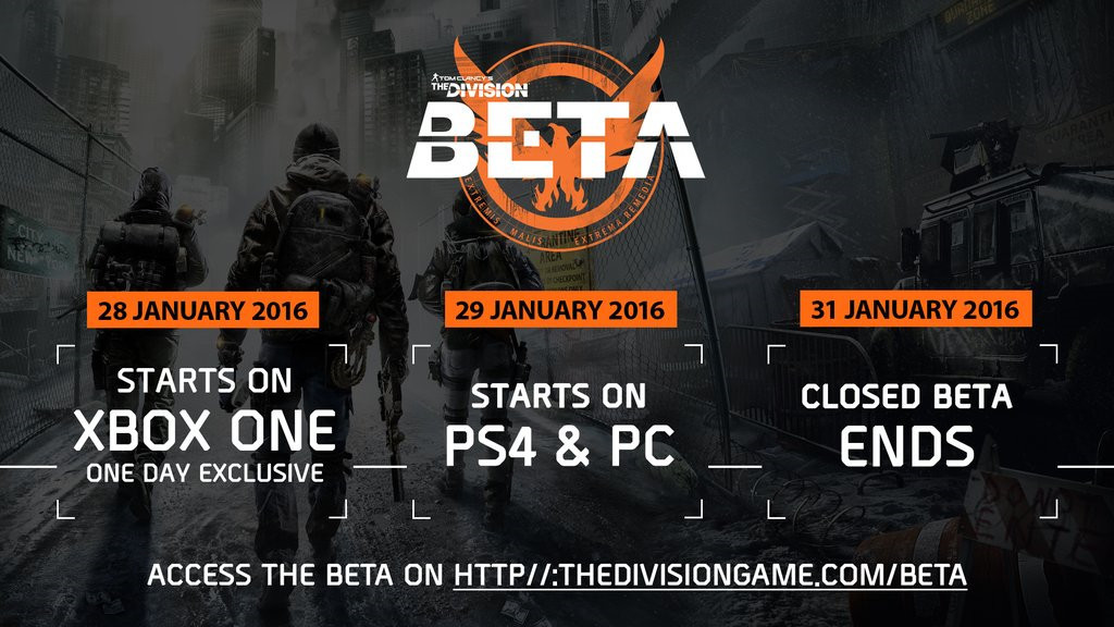 Ubisoft Confirms Tom Clancy's The Division Beta Release Date Is 1st On Xbox One