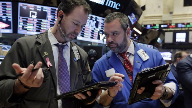 The Dow Jones industrial average fell 207.33 points or 1.29 per cent to 15,886.18