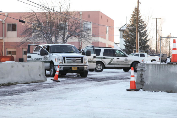 The Harney County Sheriff's Office placed concrete barriers outside the county courthouse in anticipation of a possible protest