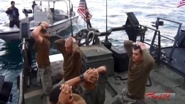 The US sailors are detained by Iranian Revolutionary Guards in the Persian Gulf