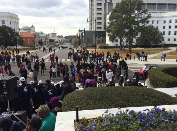 The march up Dexter Avenue to the Capitol steps is an annual tradition in Montgomery on Martin Luther King Jr. Day