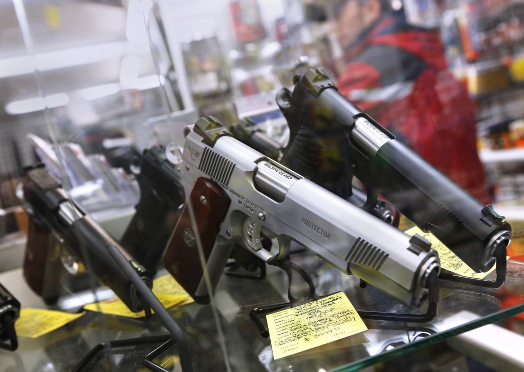 A display of 7-round.45 caliber handguns are seen at Coliseum Gun Traders Ltd. in Uniondale New York. The president is calling his new plan on gun control an executive action not an executive order. Why