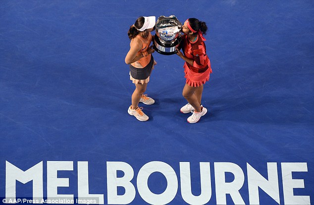 The women's doubles title was the 21st Grand Slam win of Hingis career and comes 20 years after her first