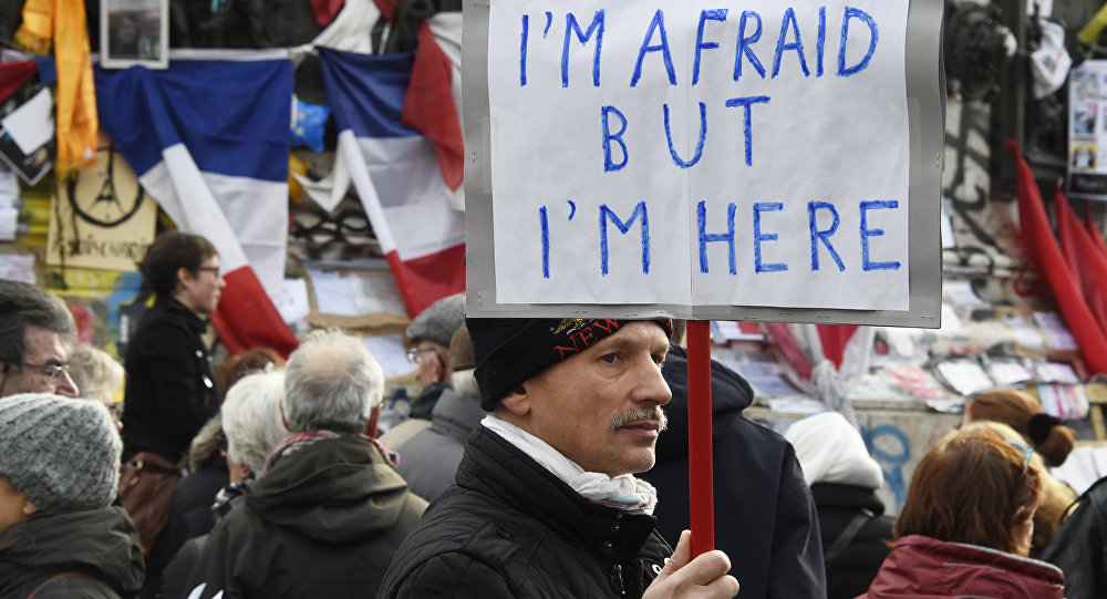 Paris as the city marks a year since 1.6 million people thronged the French capital in a show of unity after