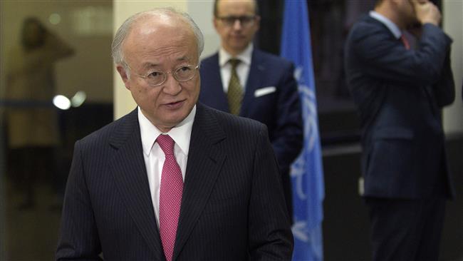 Yukiya Amano the director general of the International Atomic Energy Agency, gives a statement following an agreement signed by Iran and the IAEA in Vienna Austria