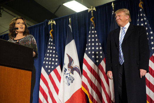 GOP presidential candidate Donald Trump has promised Sarah Palin a job in his administration just days after she endorsed Trump as a presidential candidate in Iowa