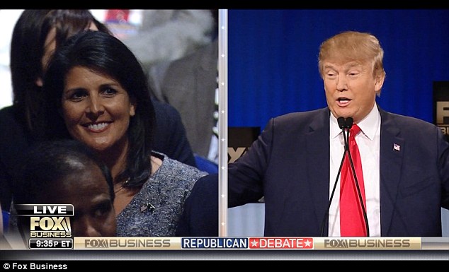 Donald Trump called South Carolina Gov. Nikki Haley a'friend during tonight's debate in North Charleston despite the fact that she called out Trump and others for being angry